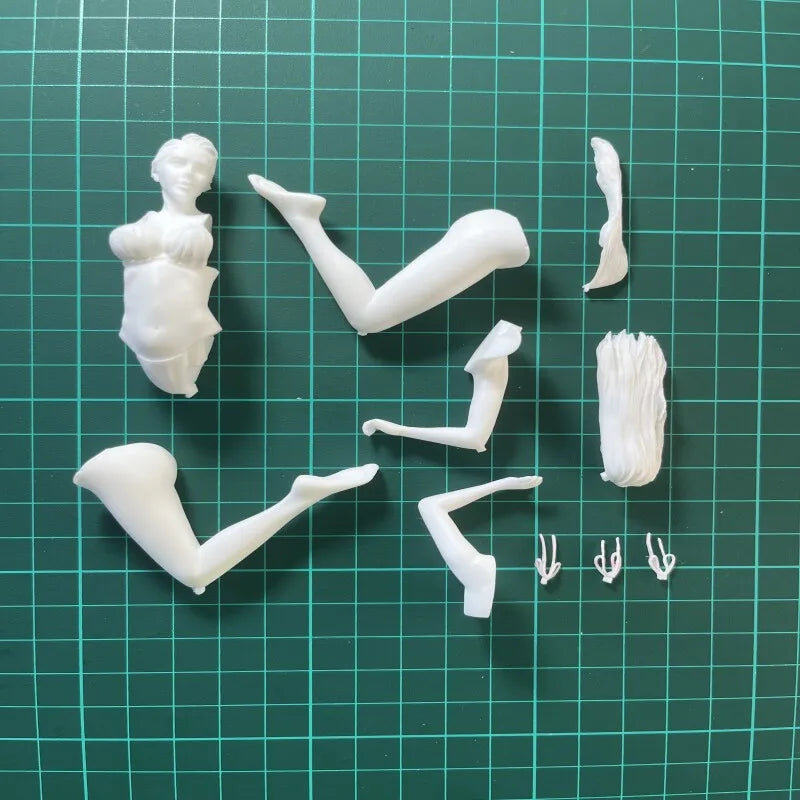 1/20 Female Summer Kneeling Pose with Raised Arms, Resin Model Figure Kit, Anime Theme, Unassembled and Unpainted