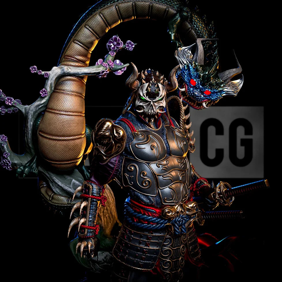 90mm Demonic Multi-Headed Warrior, Resin Model Figure Kit, Fantasy Theme, Unassembled and Unpainted