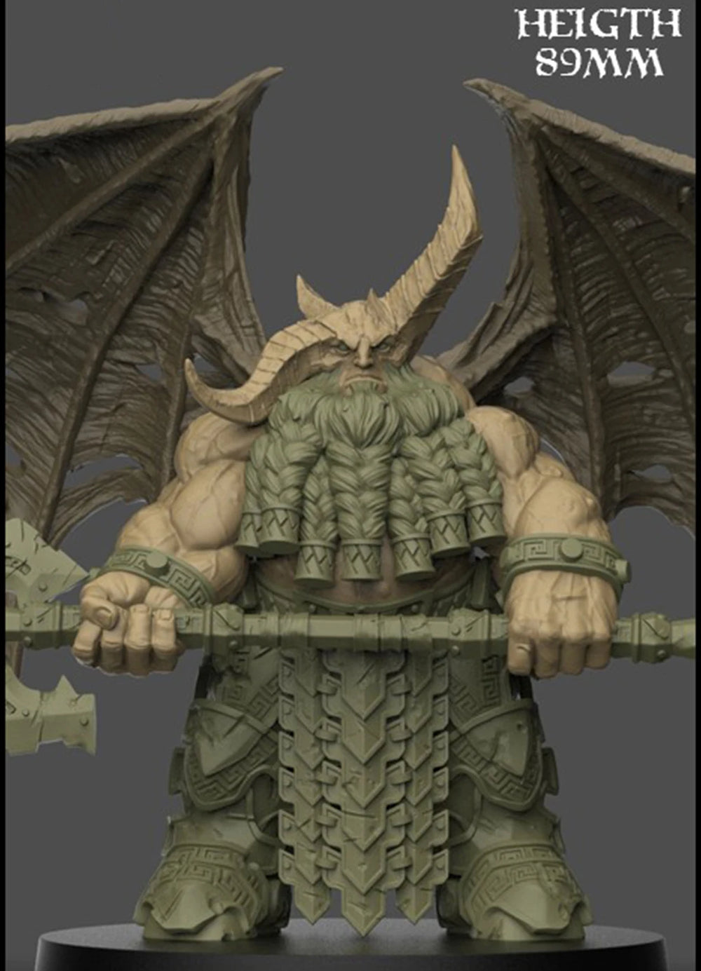 89mm Dark Fantasy Chaos Daemon, Resin Model Figure Kit, Fantasy Theme, Unassembled and Unpainted