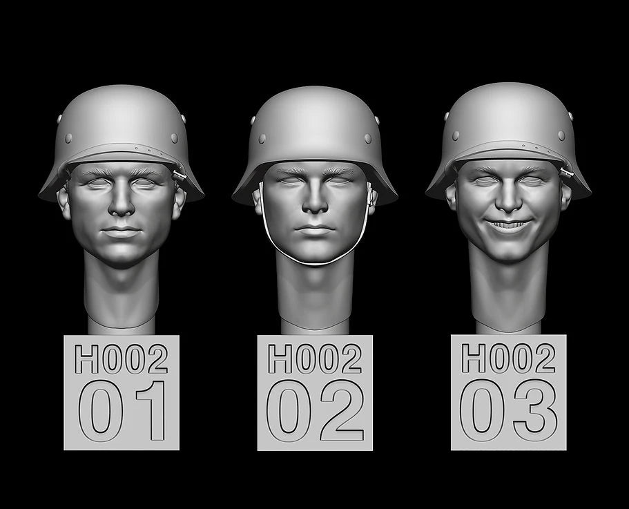 1/35 WWI German Soldier Heads, 6 Figures, Resin Model Figure Kit, Unassembled and Unpainted