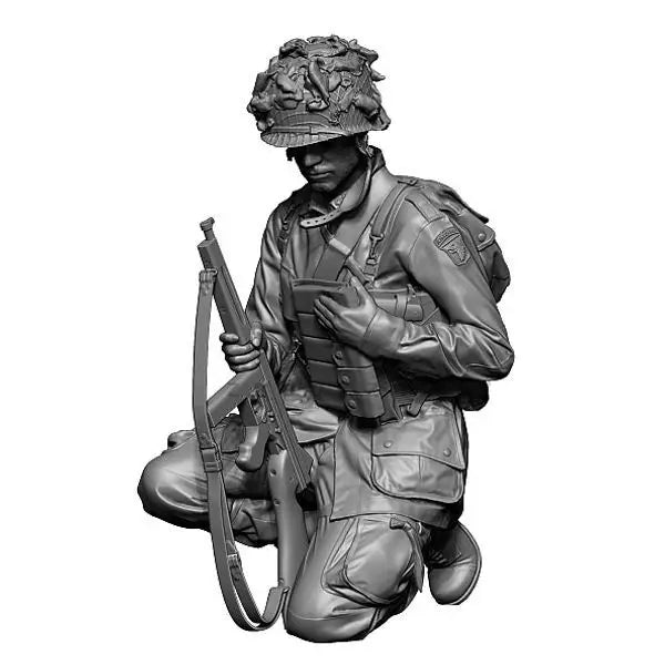 1/35 WWII German Infantry Patrol with Officer, 9 Figures, Resin Model Figure Kit, Unassembled and Unpainted