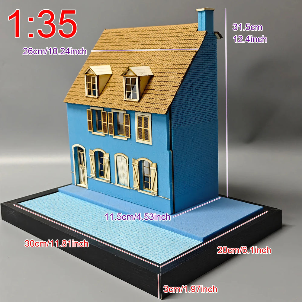 1/35 European Cafe & Townhouse, Resin Model Diorama Kit, Historical Theme, Unassembled and Unpainted