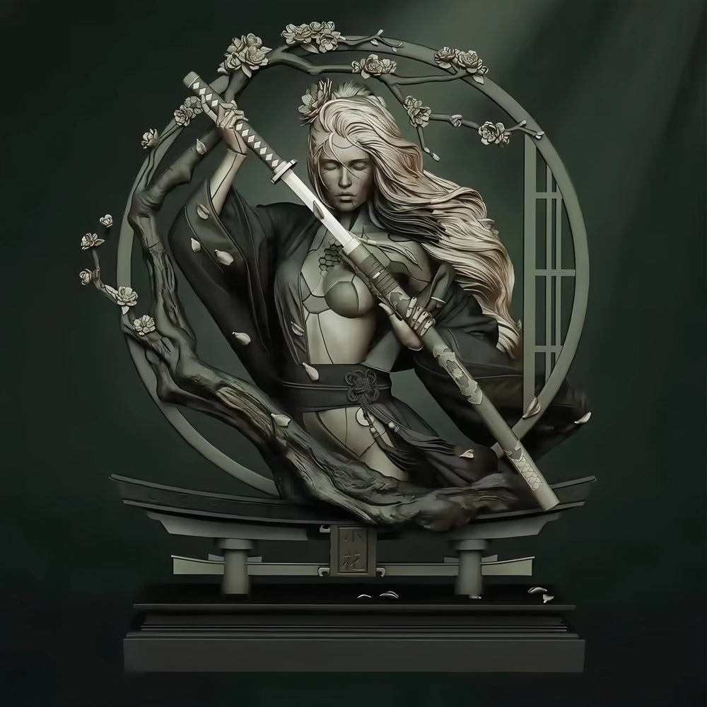 1/10 Female Fantasy Warrior, Resin Model Figure Kit, Fantasy Theme, Unassembled and Unpainted