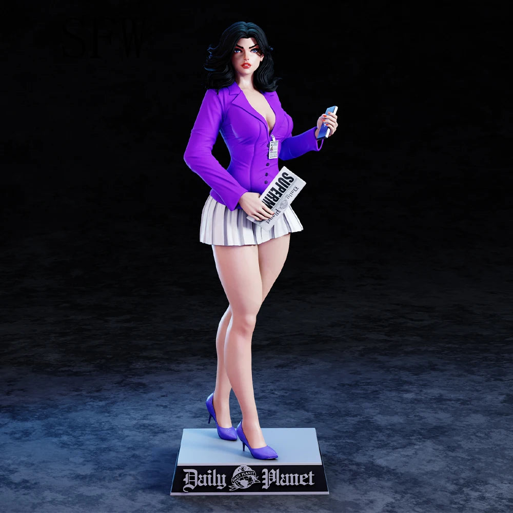 1/24 Woman in Purple Outfit, Resin Model Figure Kit, Unassembled and Unpainted