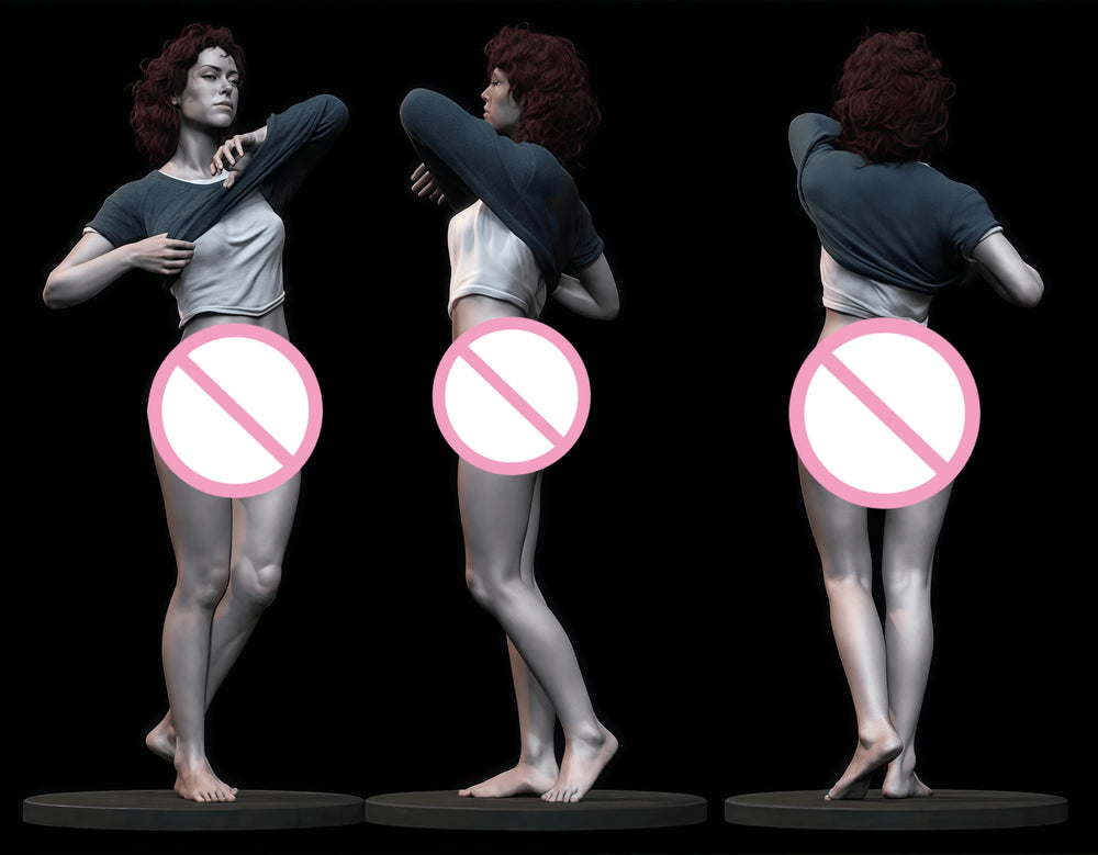 1/24 Modern Woman in Casual Tank Top, Resin Model Figure Kit, Unassembled and Unpainted