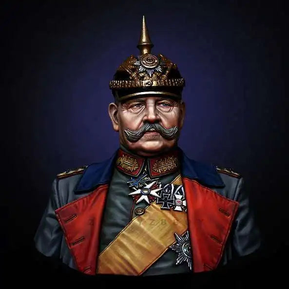 1/10 WWI German Prussian Officer, 3 Figures, Resin Model Bust Kit, Unassembled and Unpainted