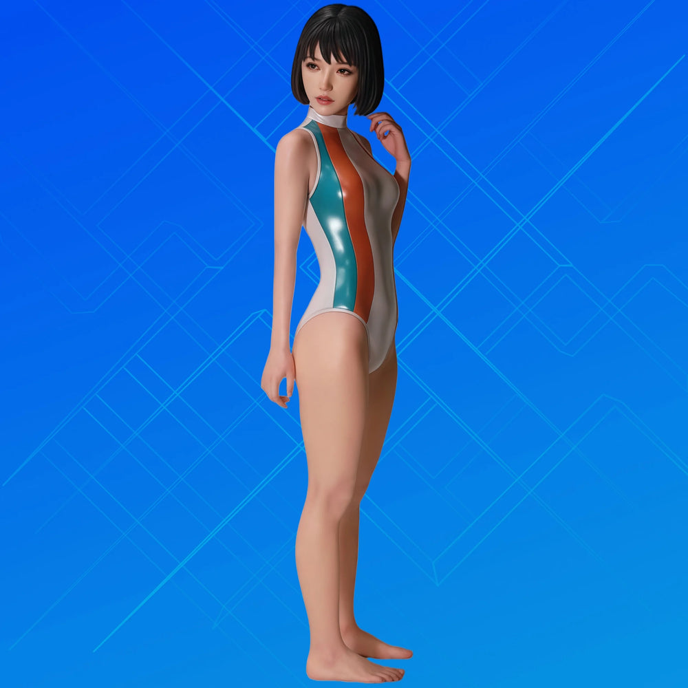 1/8 Swimsuit Girl, Resin Model Figure Kit, Anime Theme, Unassembled and Unpainted