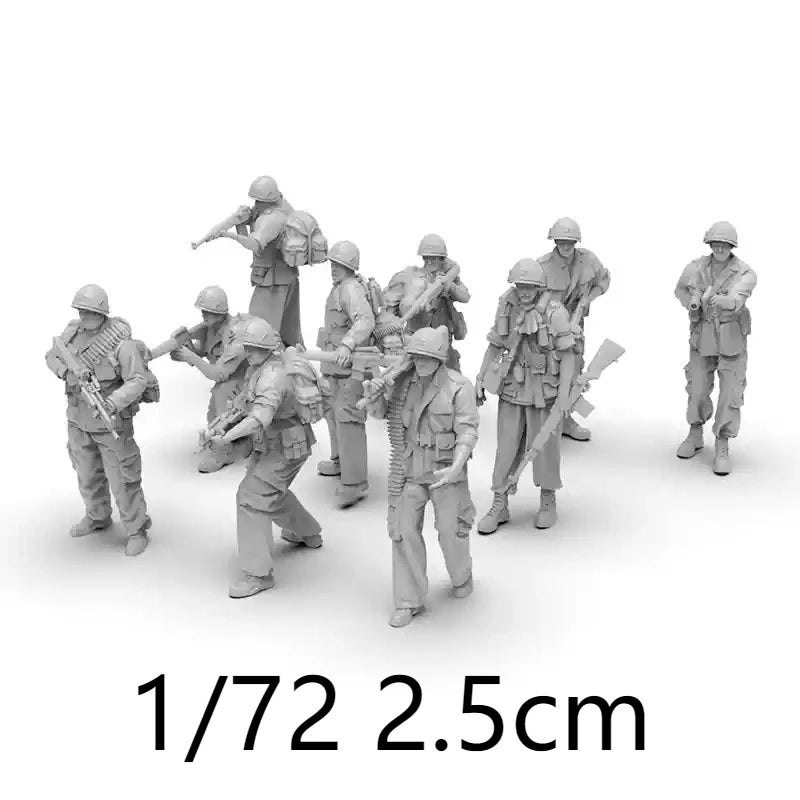 1/35 Modern US Soldiers, 14 Figures, Resin Model Figure Kit, Unassembled and Unpainted