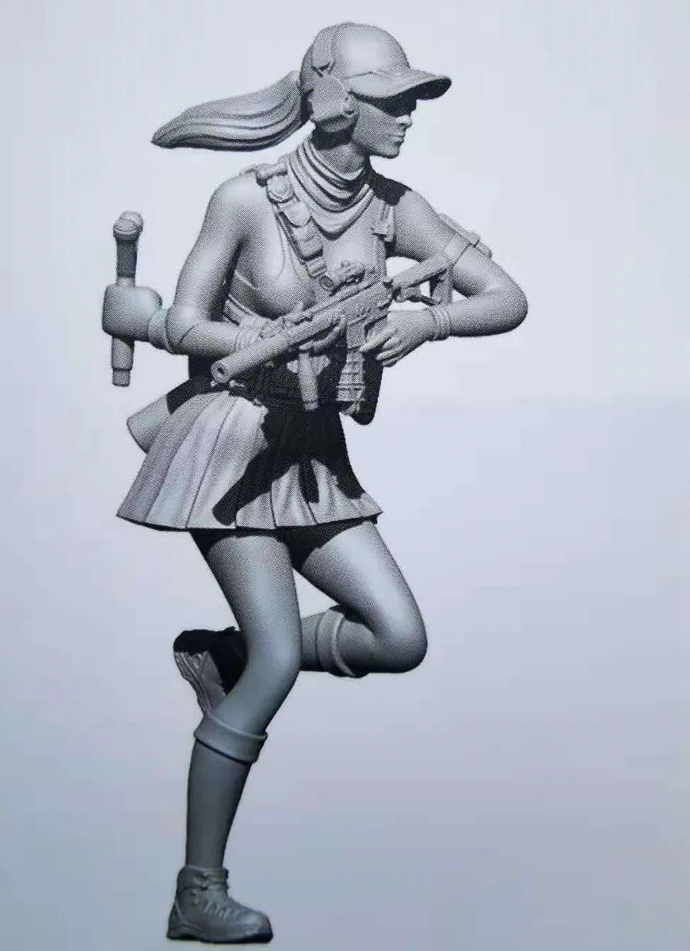 1/35 Female Fantasy Warriors, 2 Figures, Resin Model Figure Kit, Fantasy Theme, Unassembled and Unpainted