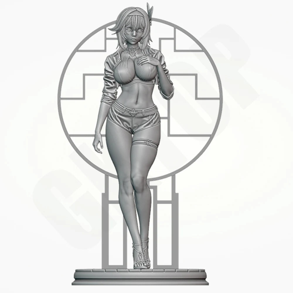 1/24 Eula Pretty Girl, Resin Model Figure Kit, Anime Theme, Unassembled and Unpainted