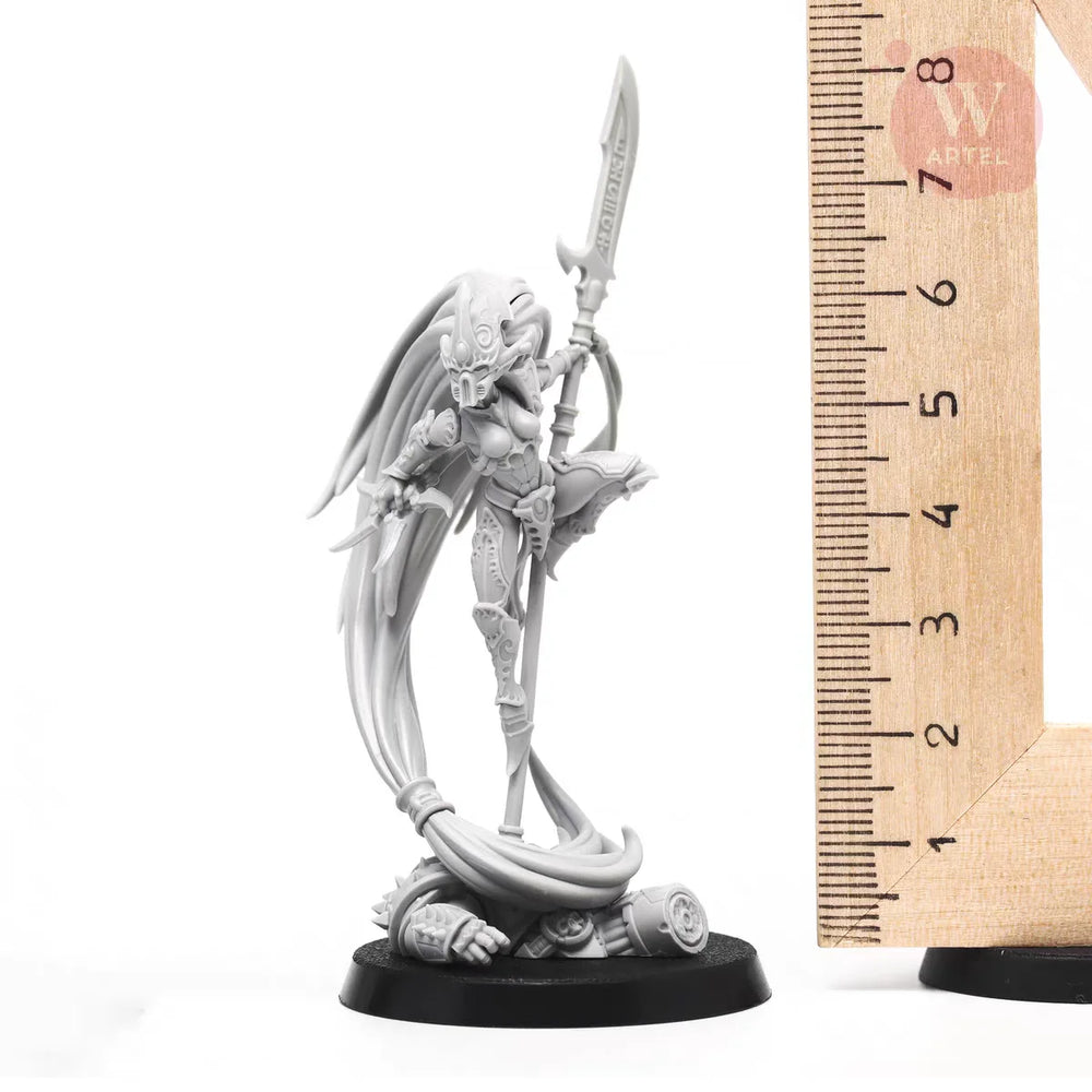 28mm Red Witch Voidstalker Prime, Resin Model Figure Kit, Fantasy Theme, Unassembled and Unpainted