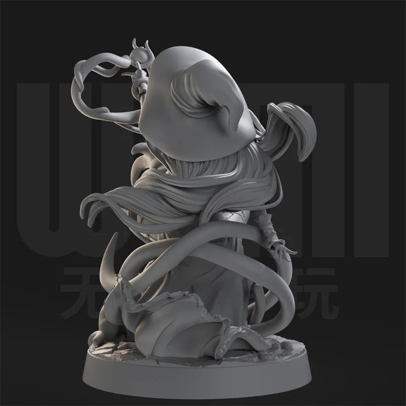 1/18 Anime Witch, 3 Figures, Resin Model Figure Kit, Anime Theme, Unassembled and Unpainted
