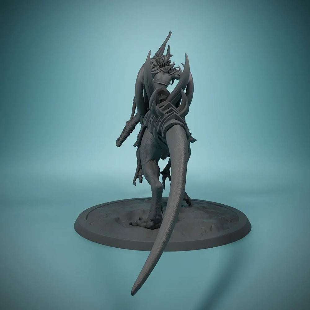 72mm Dragon-Mounted Archer, Resin Model Figure Kit, Fantasy Theme, Unassembled and Unpainted