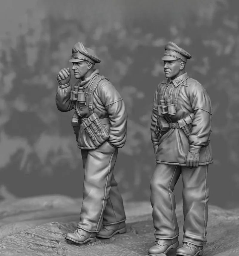 1/35 WWI German Officers, 2 Figures, Resin Model Figure Kit, Unassembled and Unpainted