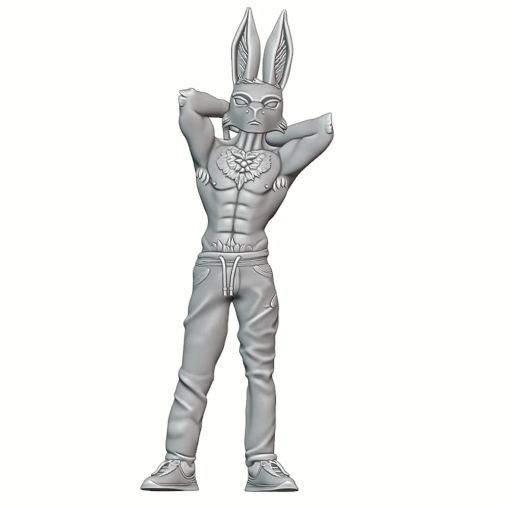1/24 Anthropomorphic Rabbit, Resin Model Figure Kit, Unassembled and Unpainted