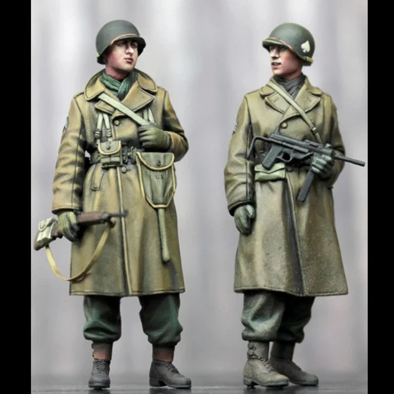 1/35 WWII American Infantry in Greatcoat, 6 Figures, Resin Model Figure Kit, Unassembled and Unpainted