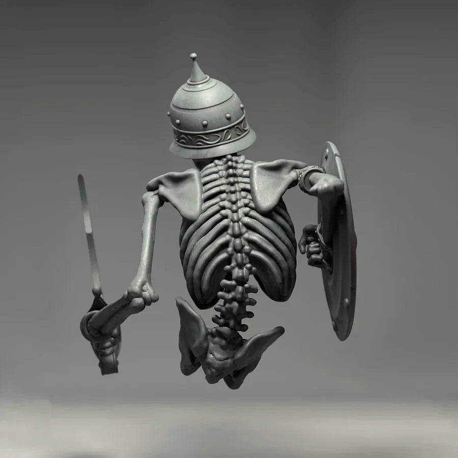 1/10 WWI Prussian Skeleton, Resin Model Bust Kit, Unassembled and Unpainted