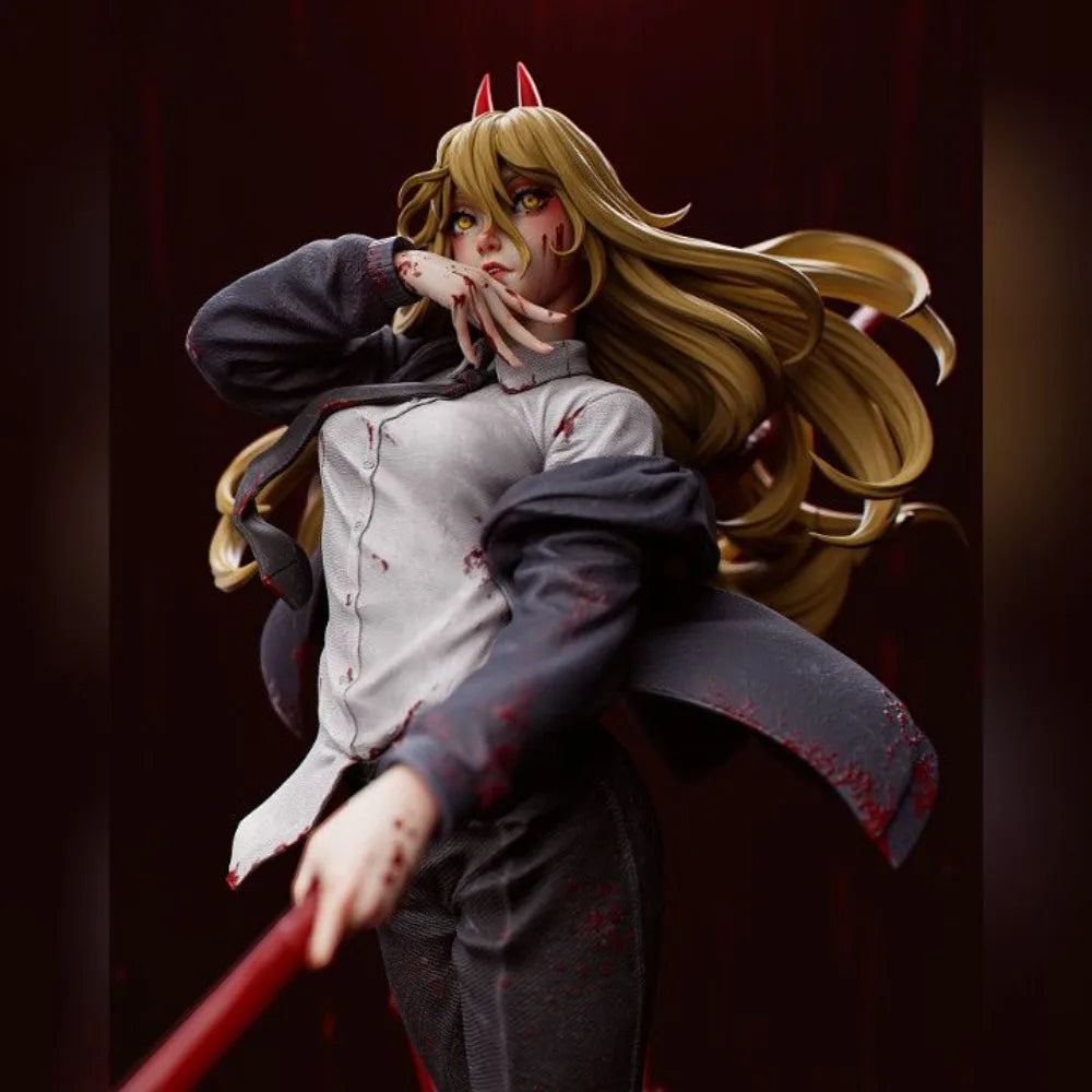 Blood Demon Female with Red Horns, Resin Model Figure Kit, Fantasy Theme, Unassembled and Unpainted