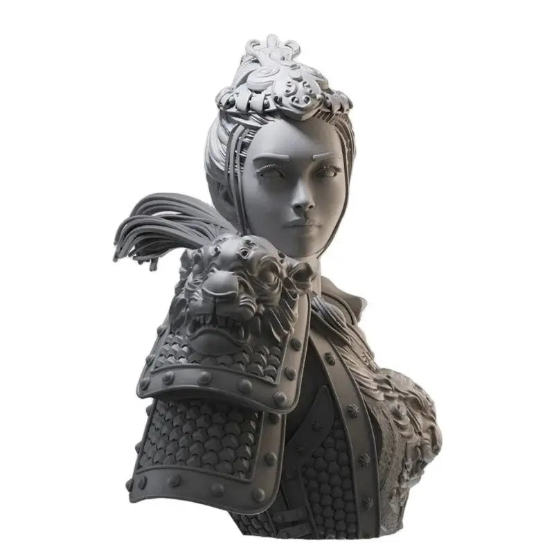 1/10 Chinese Female Generals, 3 Figures, Resin Model Bust Kit, Military Theme, Unassembled and Unpainted
