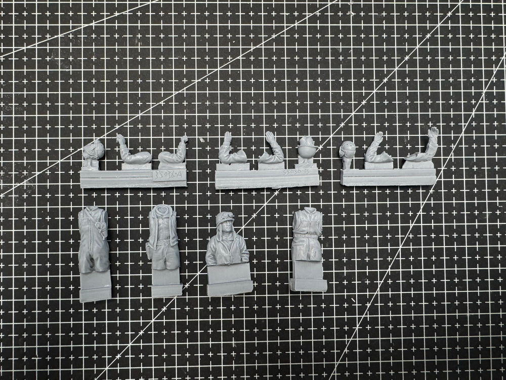 1/35 WWII Soviet Infantry Budenovka Busts, 3 Figures, Resin Model Figure Kit, Unassembled and Unpainted