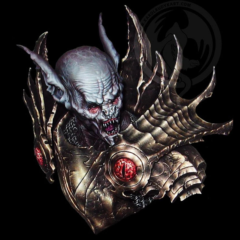 1/10 Dark Fantasy Vampire Demon, Resin Model Bust Kit, Fantasy Theme, Unassembled and Unpainted