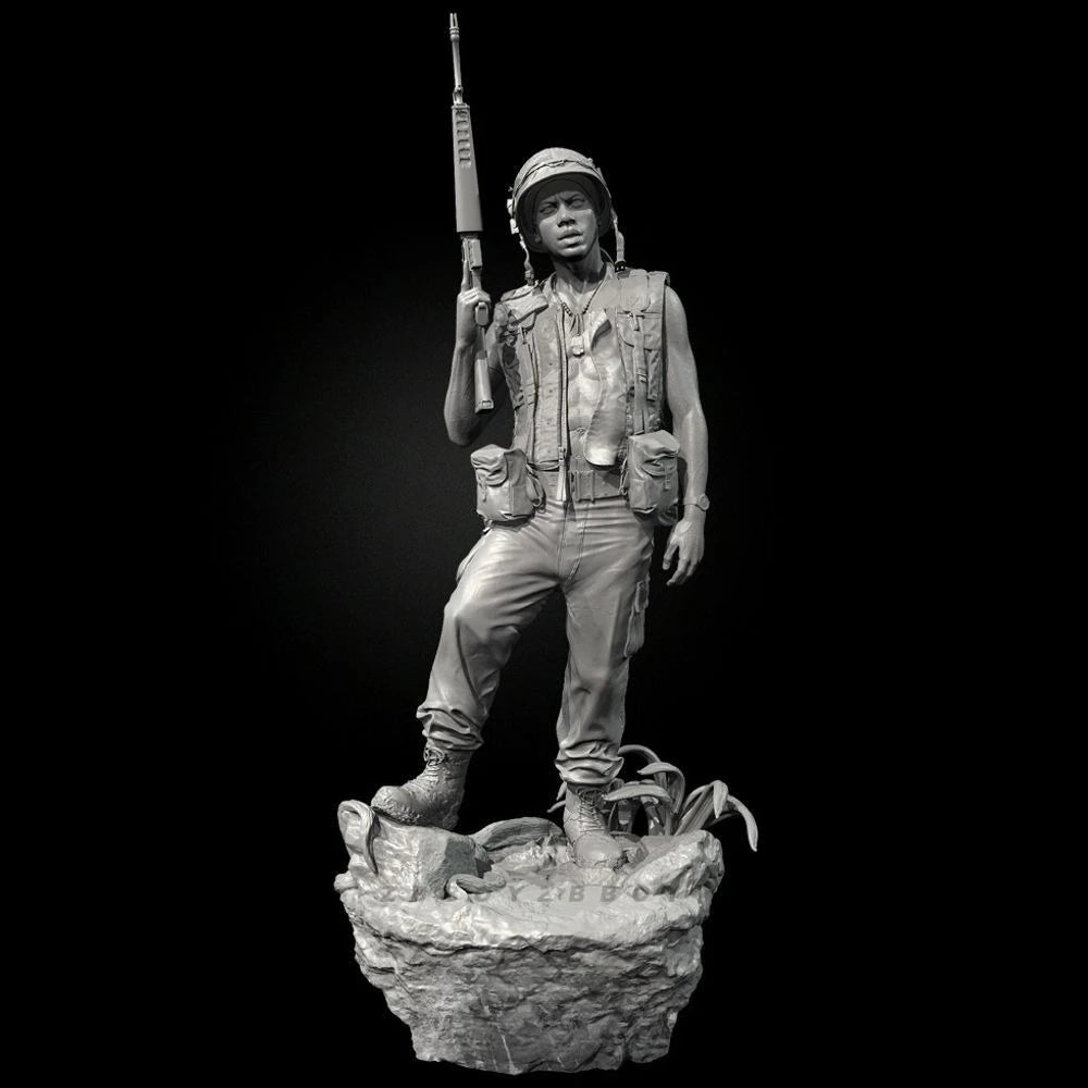 75mm Vietnam War U.S. Soldiers, 4 Figures, Resin Model Figure Kit, Unassembled and Unpainted