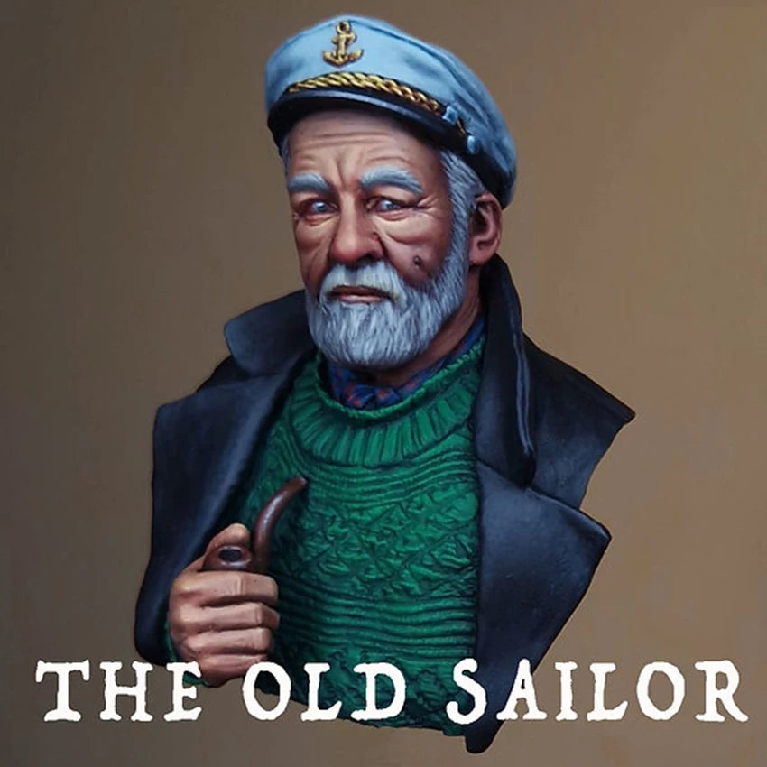 1/10 The Old Sailor, Resin Model Bust Kit, Historical Theme, Unassembled and Unpainted