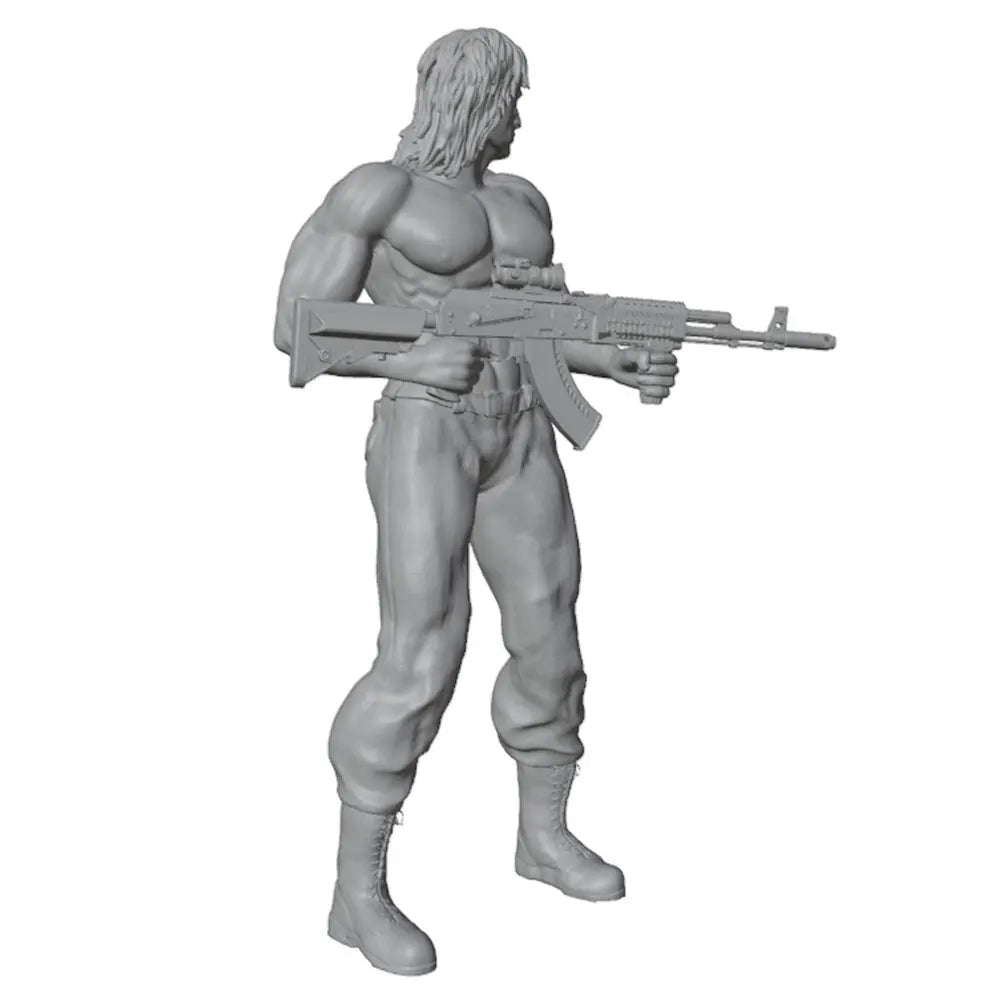 75mm Modern Commando with Assault Rifle, Resin Model Figure Kit, Unassembled and Unpainted