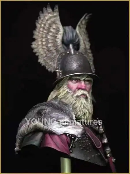 1/10 Medieval 6th Century Scandinavian Warrior, Resin Model Bust Kit, Unassembled and Unpainted