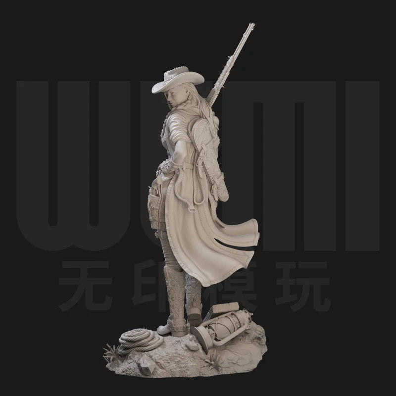 1/24 Western Cowgirl Shooter, Resin Model Figure Kit, Historical Theme, Unassembled and Unpainted
