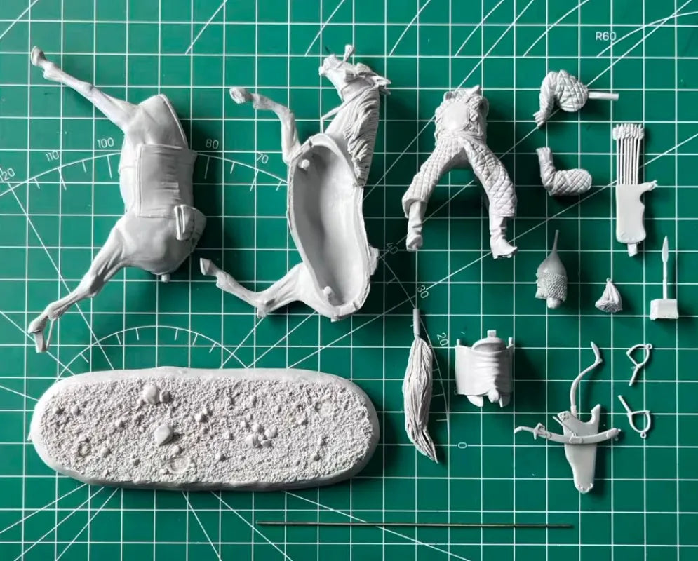 1/32 Napoleonic Russian Cavalry, Resin Model Figure Kit, Unassembled and Unpainted