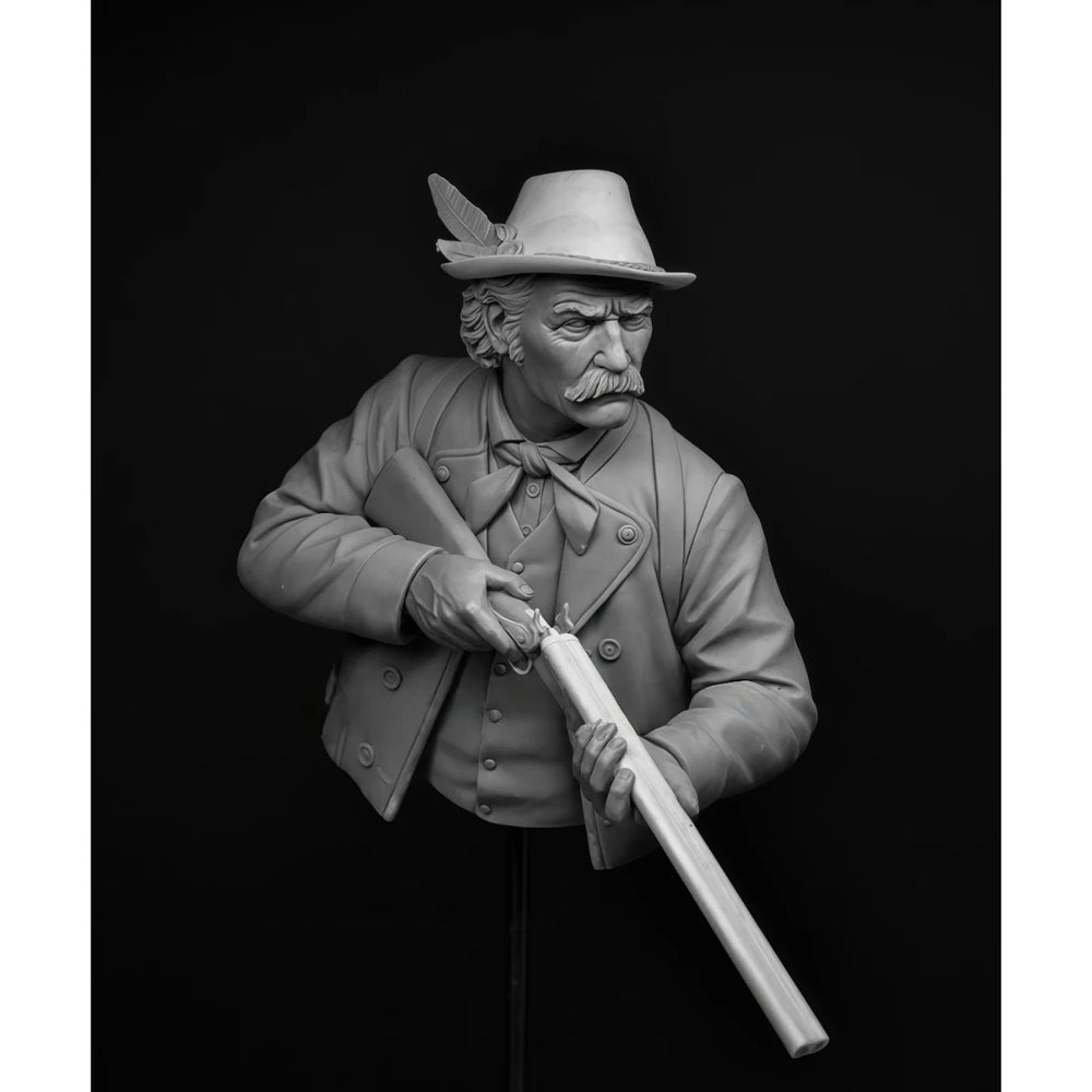 1/10 WWI Austrian Hunter, Resin Model Bust Kit, Unassembled and Unpainted