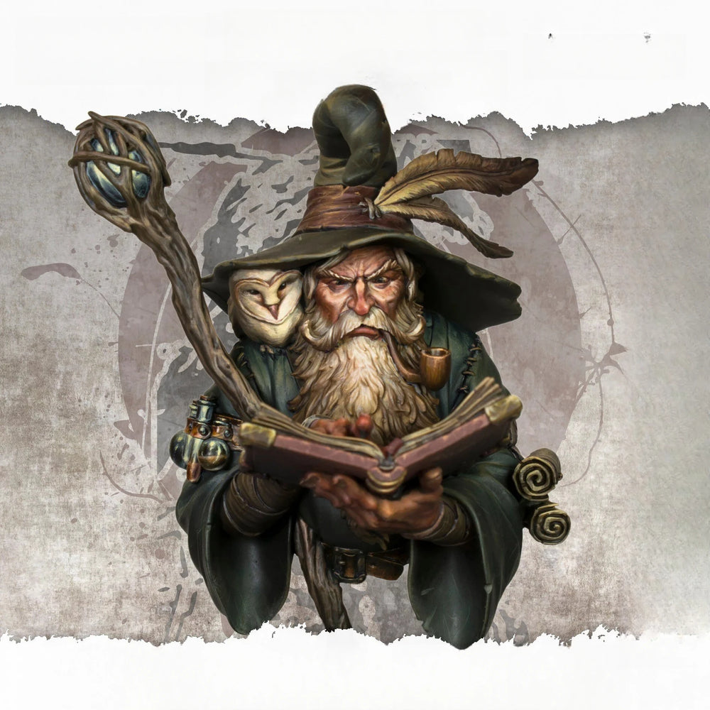1/10 Dwarf Wizard, Resin Model Bust Kit, Fantasy Theme, Unassembled and Unpainted