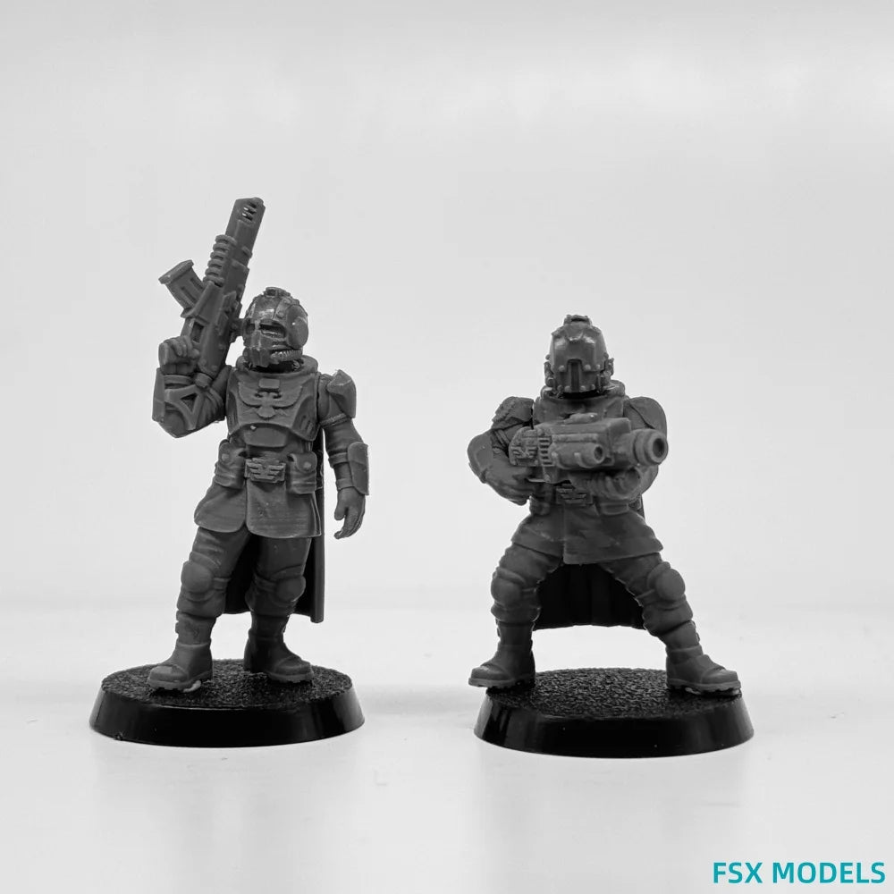 28mm Military Power Armor Squad, 10 Figures, Resin Model Figure Kit, Sci-Fi Theme, Unassembled and Unpainted