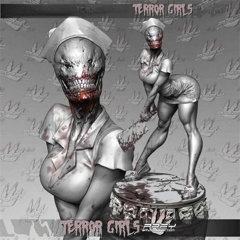1/24 Silent Hill Horror Nurses, 4 Figures, Resin Model Figure Kit, Fantasy Theme, Unassembled and Unpainted