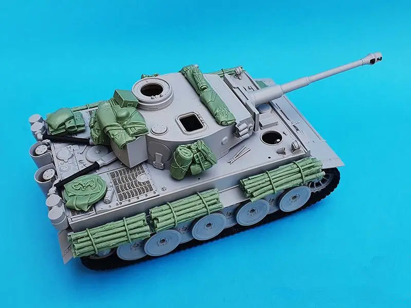 1/35 WWII German Tiger I with Zimmerit Coating, Resin Model Vehicle Kit, Unassembled and Unpainted