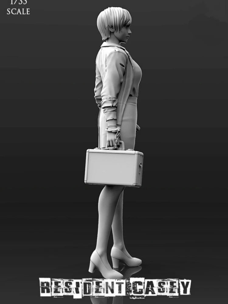 1/35 Modern Tactical Female Gunman, Resin Model Figure Kit, Fantasy Theme, Unassembled and Unpainted