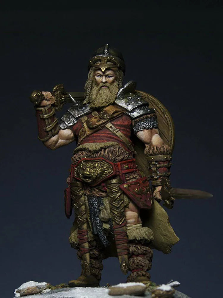 75mm Ancient Norse Warrior, Resin Model Figure Kit, Unassembled and Unpainted