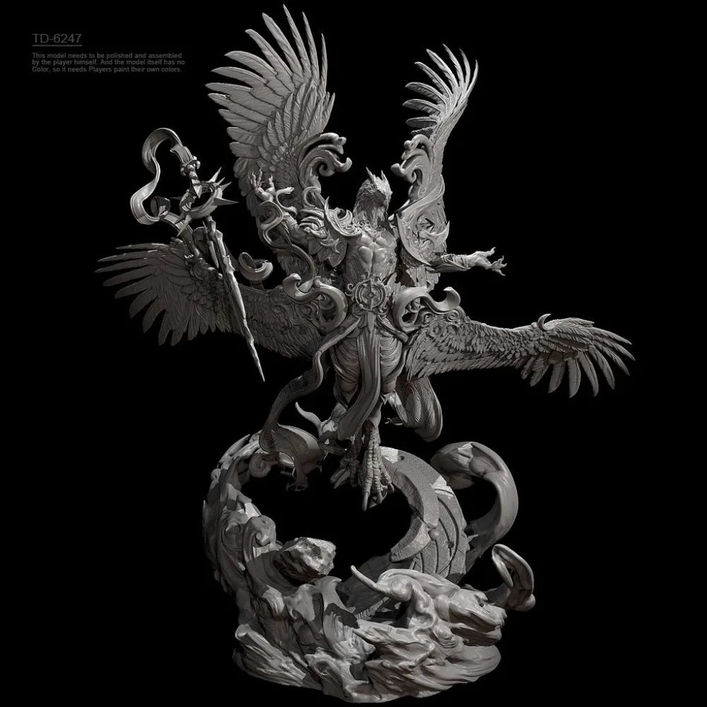 120mm Divine Eagle-Headed Beast, Resin Model Figure Kit, Fantasy Theme, Unassembled and Unpainted