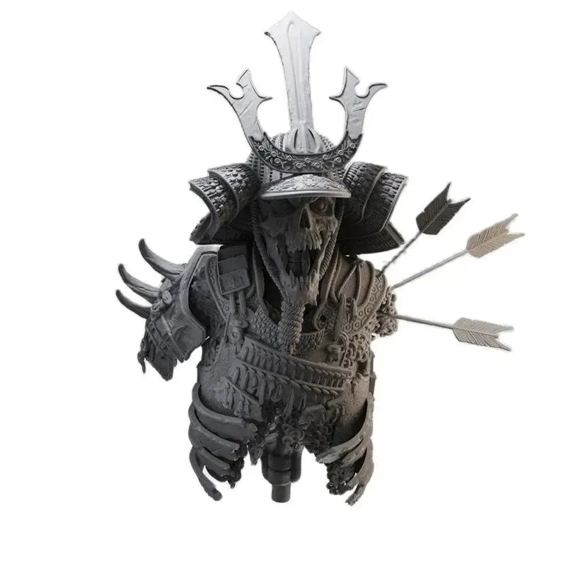 1/10 Skeleton Samurai, Resin Model Bust Kit, Fantasy Theme, Unassembled and Unpainted