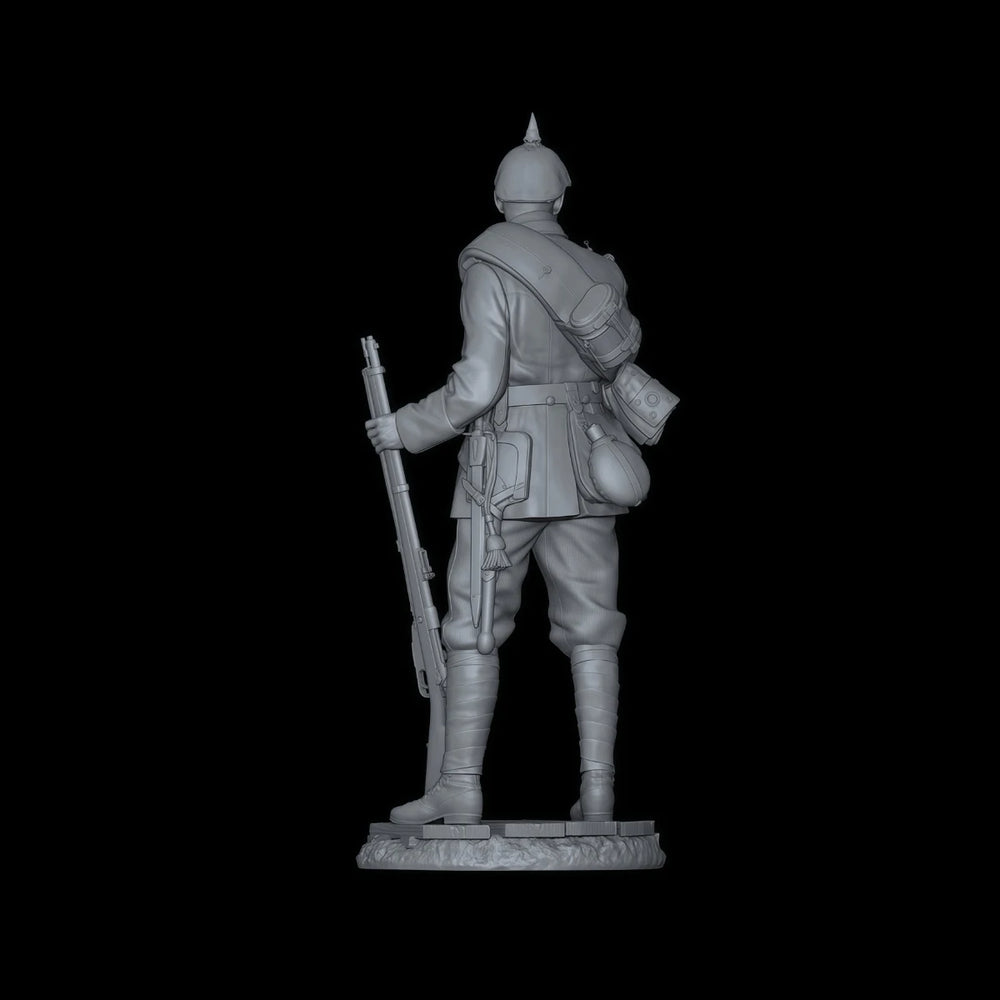 54mm WWI German Infantryman, Resin Model Figure Kit, Unassembled and Unpainted