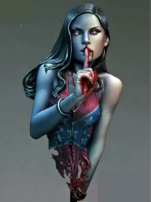 1/12 Dark Fantasy Female Vampire, Resin Model Bust Kit, Fantasy Theme, Unassembled and Unpainted
