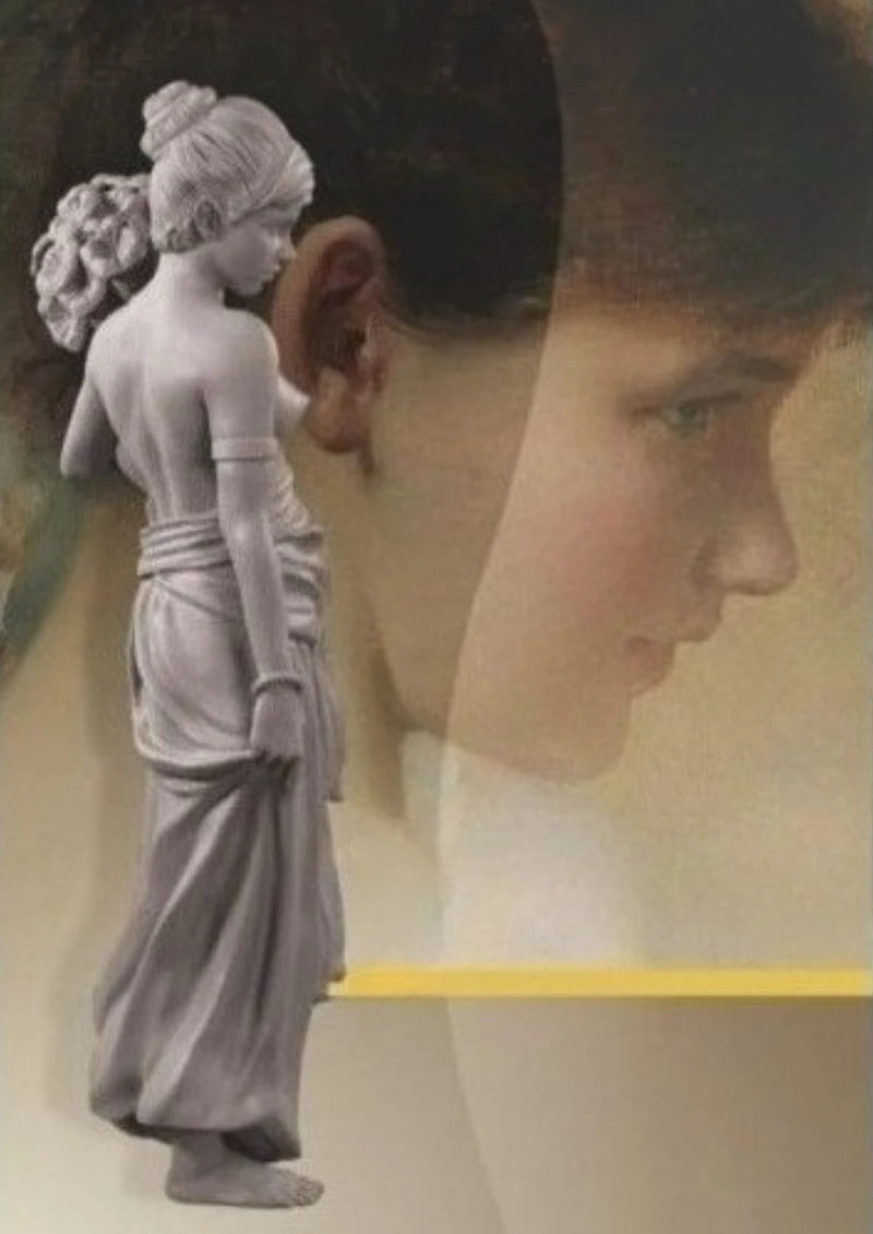 80mm Ancient Maiden with Vase, Resin Model Figure Kit, Unassembled and Unpainted