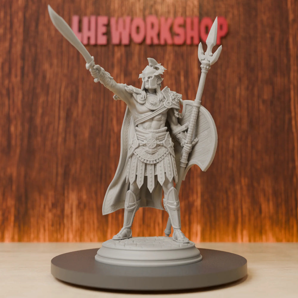 75mm Sun Elf Gladiator, Resin Model Figure Kit, Fantasy Theme, Unassembled and Unpainted