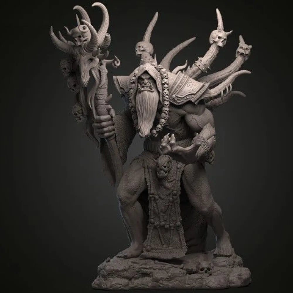230mm Demonic Daemon, Resin Model Figure Kit, Fantasy Theme, Unassembled and Unpainted