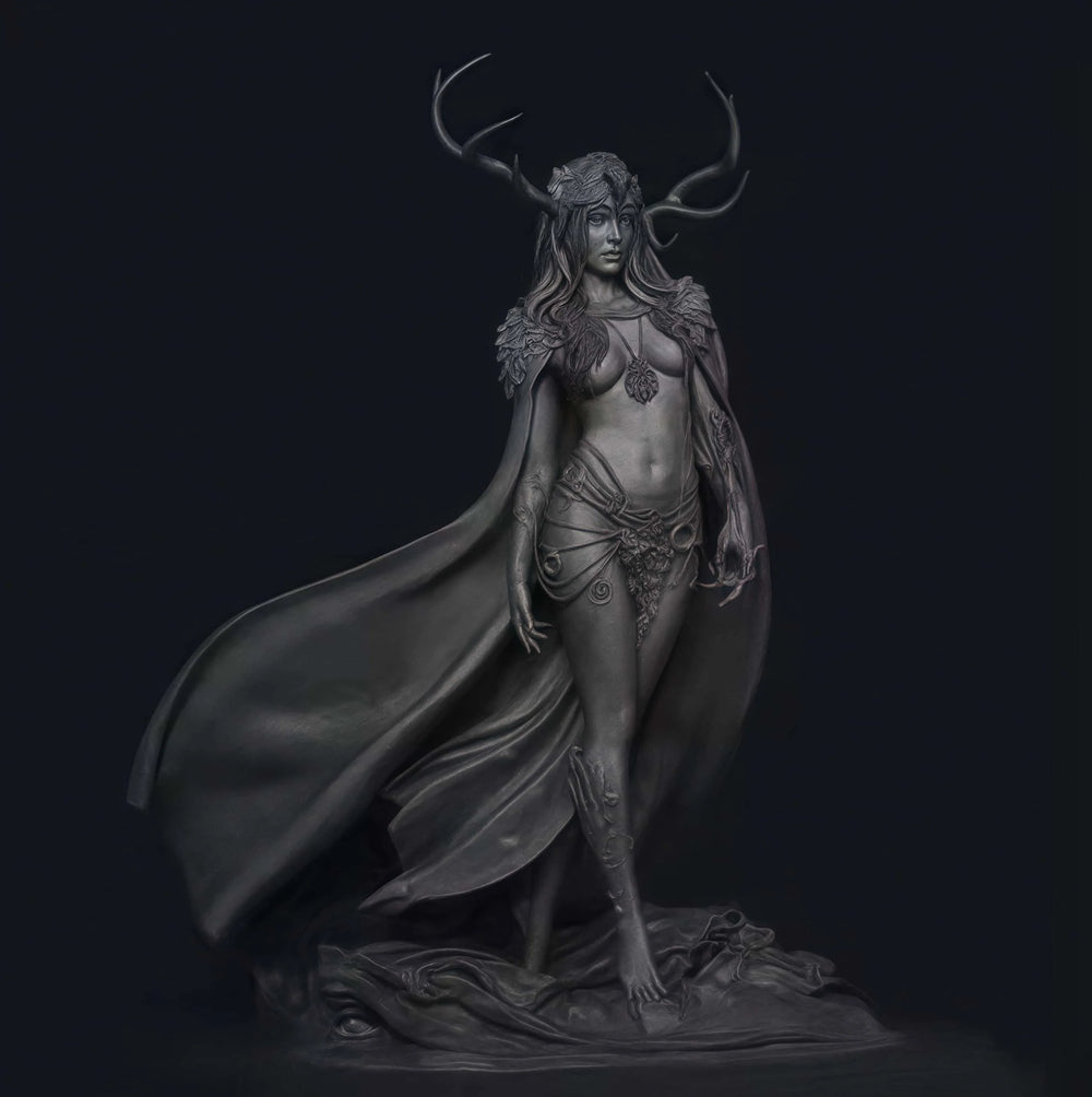 1/24 Demon Deer-Girl Satyr, Resin Model Figure Kit, Fantasy Theme, Unassembled and Unpainted