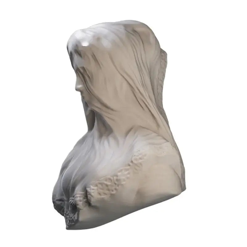 1/10 Veiled Female Character, 3 Figures, Resin Model Bust Kit, Fantasy Theme, Unassembled and Unpainted