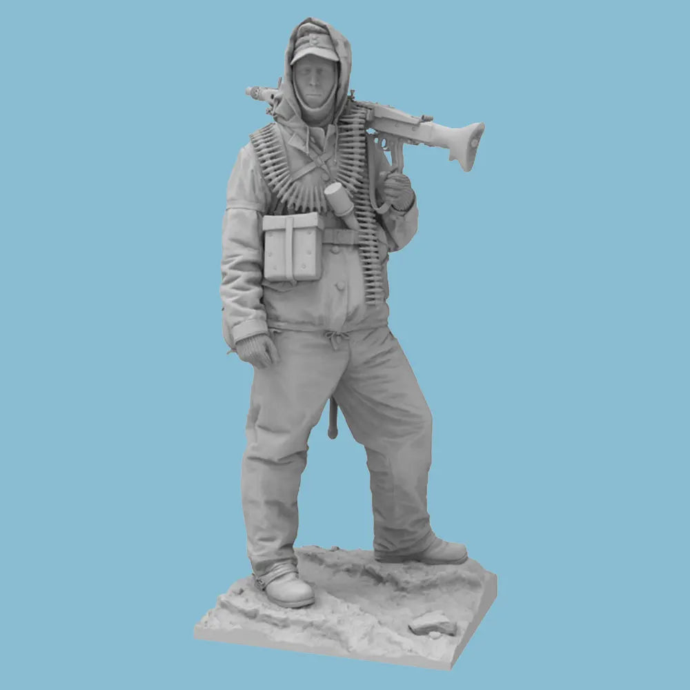 1/24 Modern Soldier with Rifle, Resin Model Figure Kit, Unassembled and Unpainted