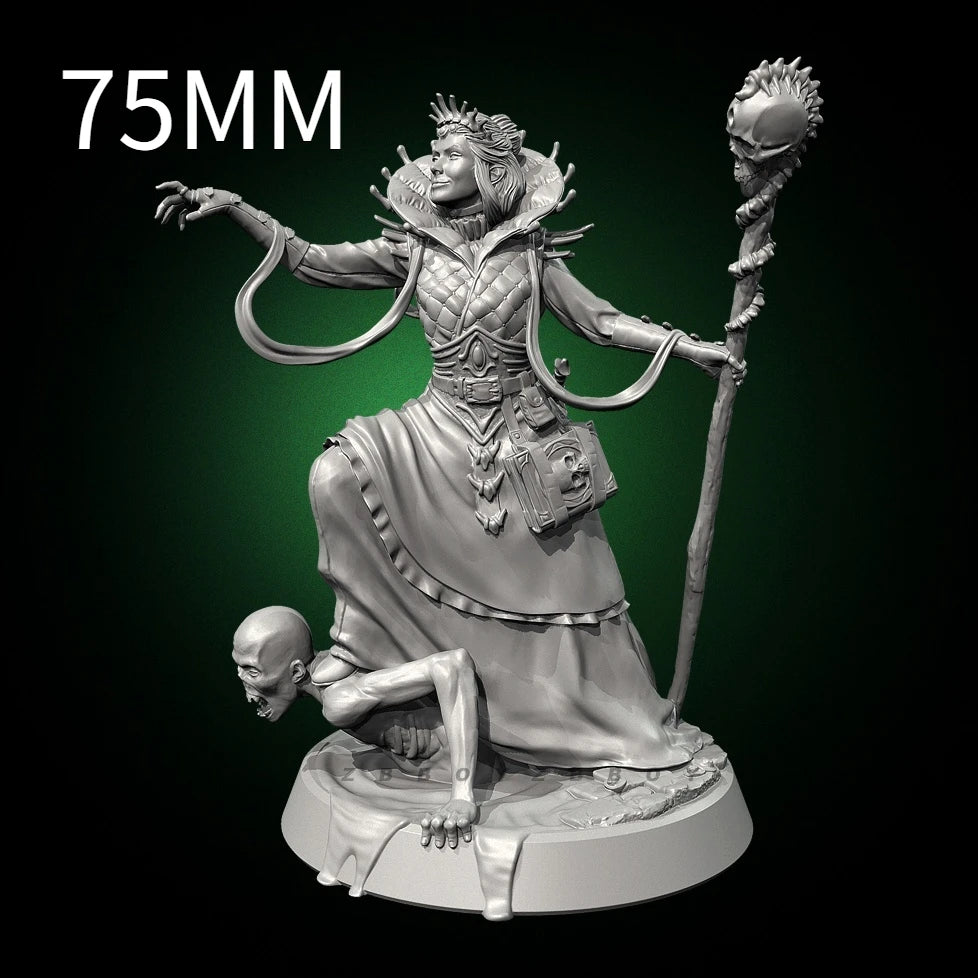 38mm Magician, Resin Model Figure Kit, Fantasy Theme, Unassembled and Unpainted
