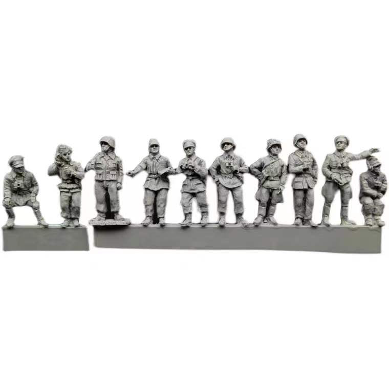 1/72 Modern Military Soldiers Set, 10 Figures, Resin Model Figure Kit, Unassembled and Unpainted
